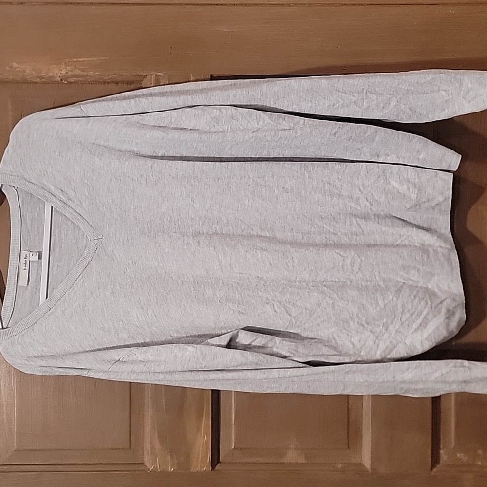 Heather Gray V-Neck Sweater for Men